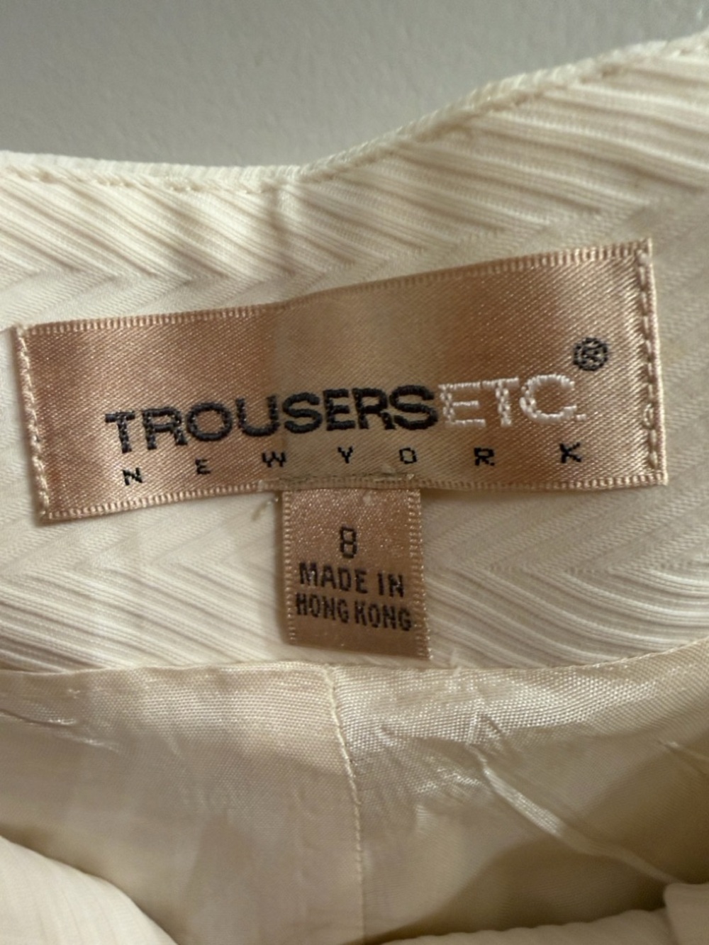 Sleeveless Cream Two-Piece Ponte Pantsuit - Picture 7 of 7